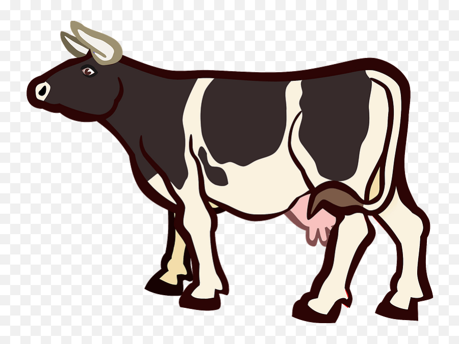 Cow Clipart Free Download Transparent Png Creazilla Emoji,Cows Clipart Black And White