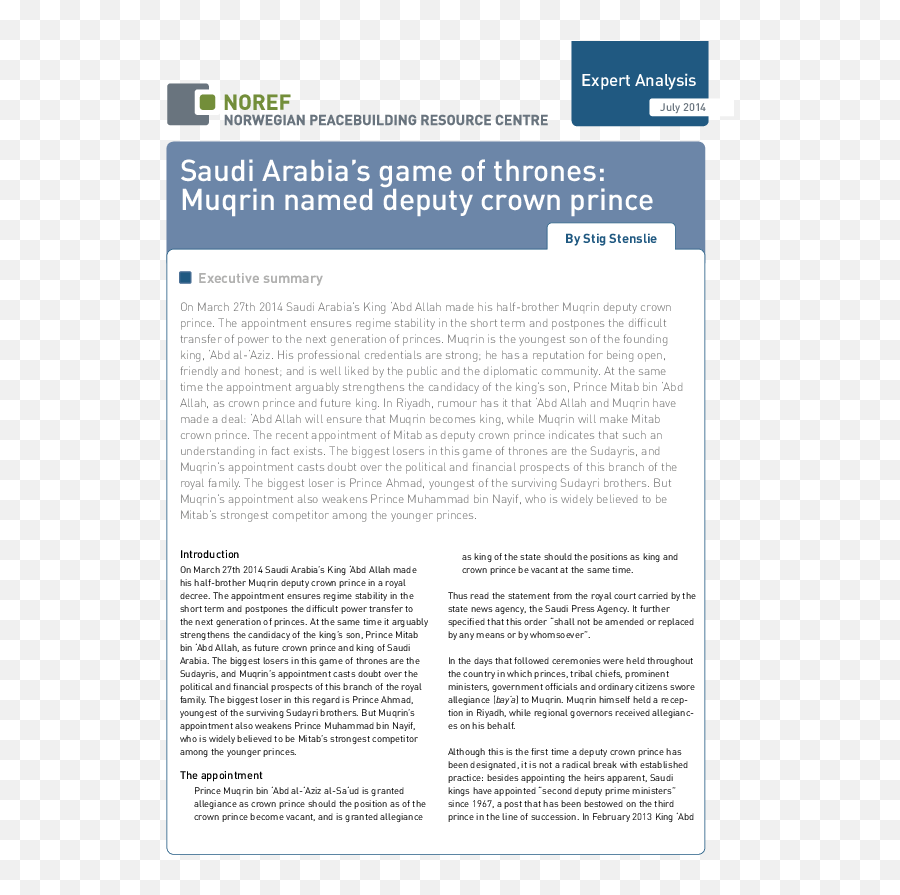 Pdf Saudi Arabiau0027s Game Of Thrones Muqrin Named Deputy Emoji,Game Of Thrones Crown Png