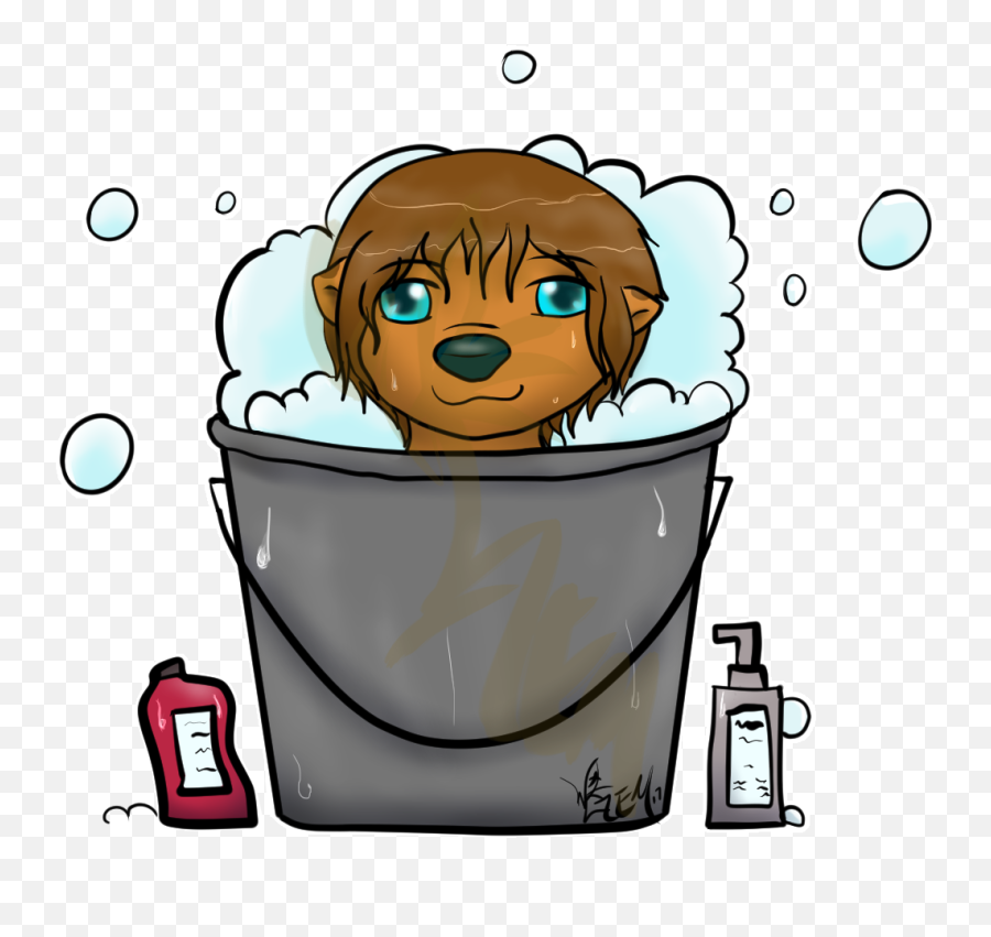 Bucket Bath - Cartoon Clipart Full Size Clipart 929131 Household Supply Emoji,Bath Clipart