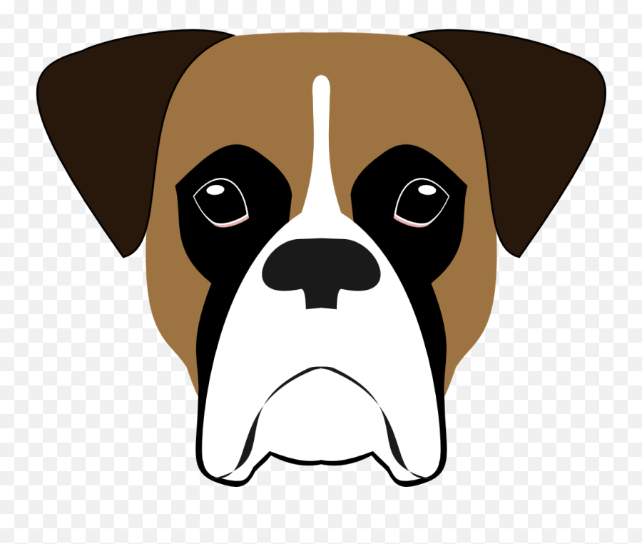Boxer Dog Drawing Easy Clipart - Full Size Clipart 5649796 Emoji,Boxer Dog Clipart Black And White