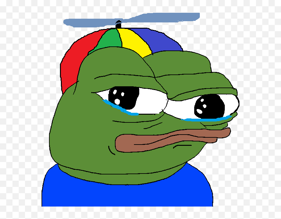 Cry Emojis For Discord Slack - Pepe Propeller Hat,Pepehands Png