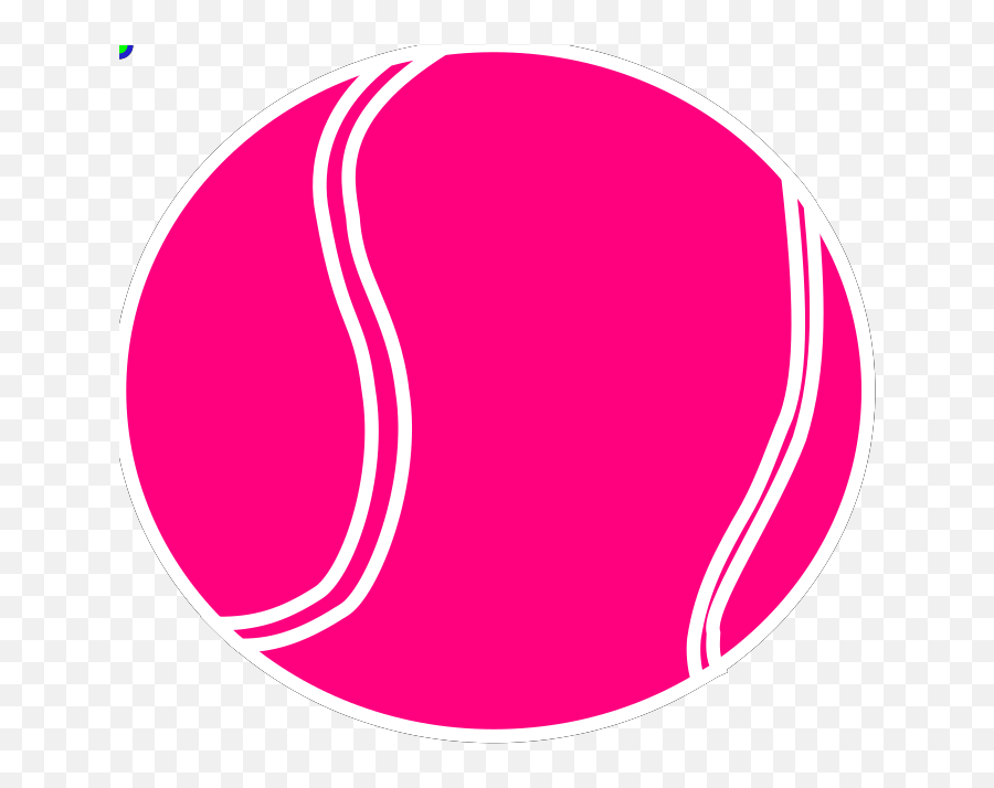 Bright Pink Tennis Ball Svg Vector Bright Pink Tennis Ball - Dot Emoji,Tennis Ball Clipart