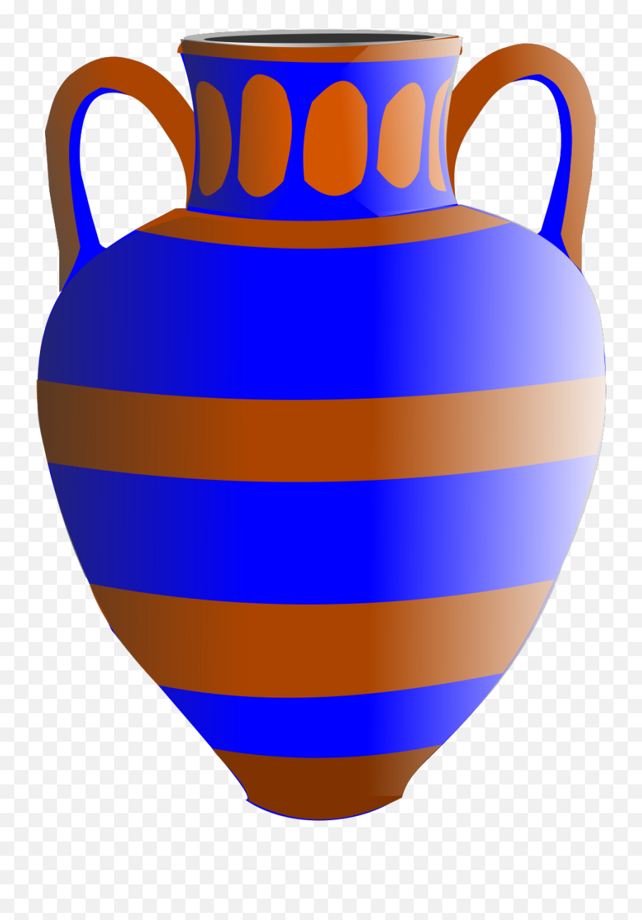 Old Fashioned Vase Blue And B - Vase Clipart Emoji,Vase Clipart