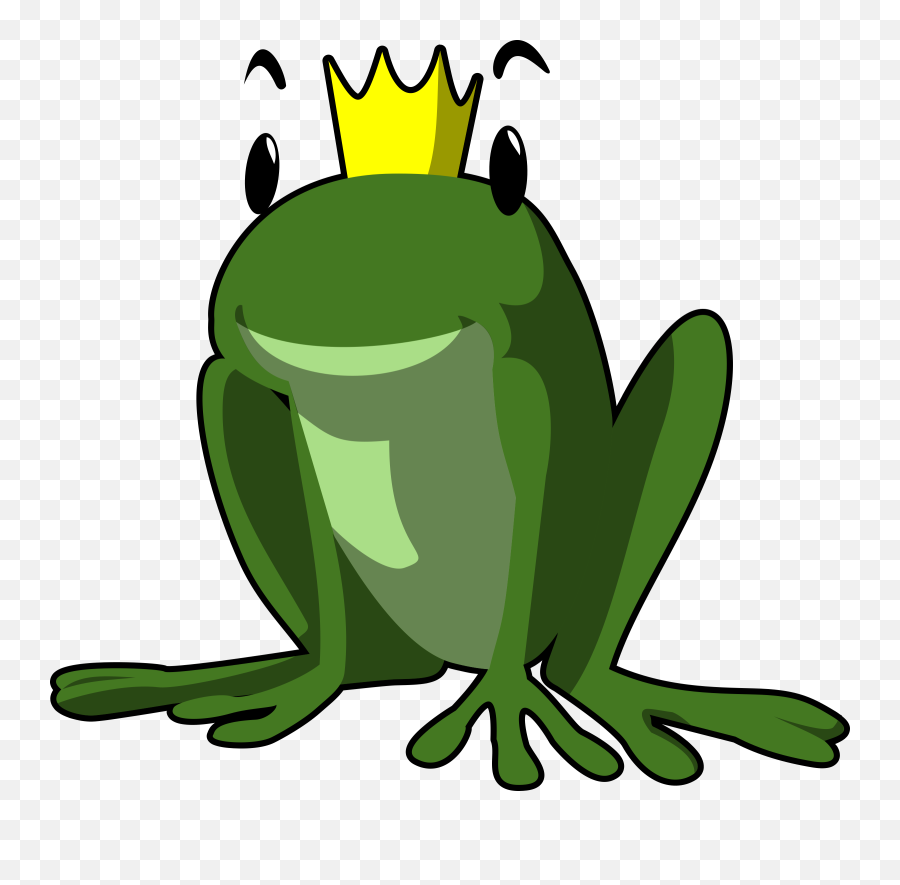 Nice Frog Prince Drawing Free Image - Transparent Fairy Tale Clipart Emoji,Frog Clipart Black And White