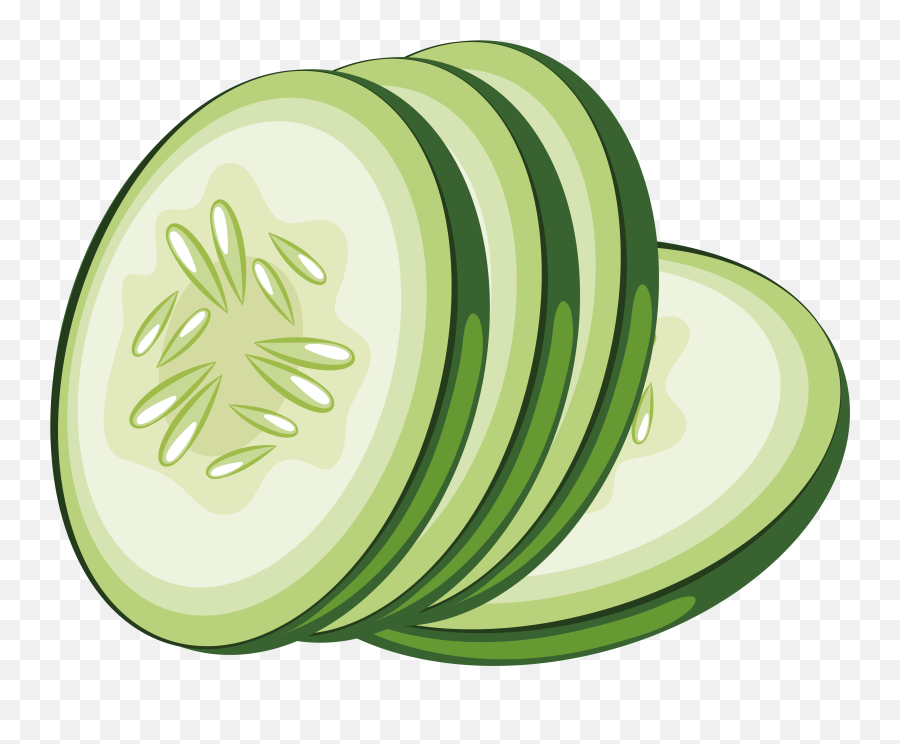Cucumber Slices Clipart Png - Cucumber Png Clipart Emoji,Cucumber Clipart