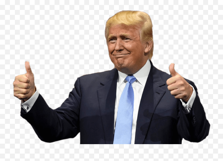 White Thumbs Up Transparent 1 - Trump Transparent Png Emoji,Thumbs Up Png