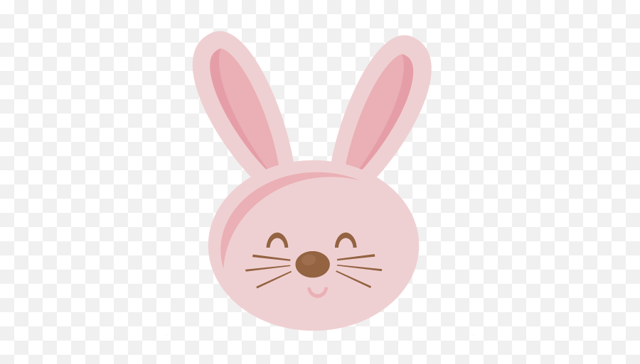 Bunny Face - Pink Rabbit Face Clipart Emoji,Bunny Face Clipart