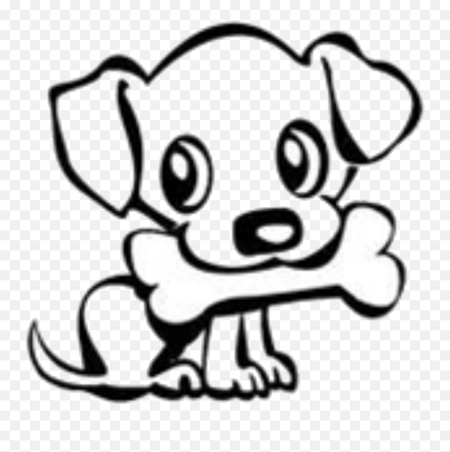 Library Of Puppy Dog Clipart Library Stock Black And White - Puppy Cartoon Drawing Emoji,Puppy Clipart