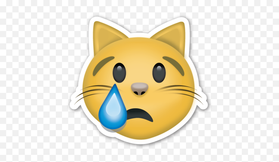 Crying Cat Face - Cat Laughing Emoji Transparent Full Size Png Transparent Background Crying Cat,Laughing Emoji Png