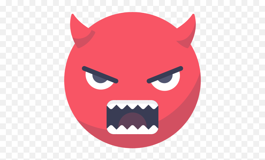 Angry Face Smiley Smile Grin Devil - Evil Icon Png Emoji,Angry Face Png