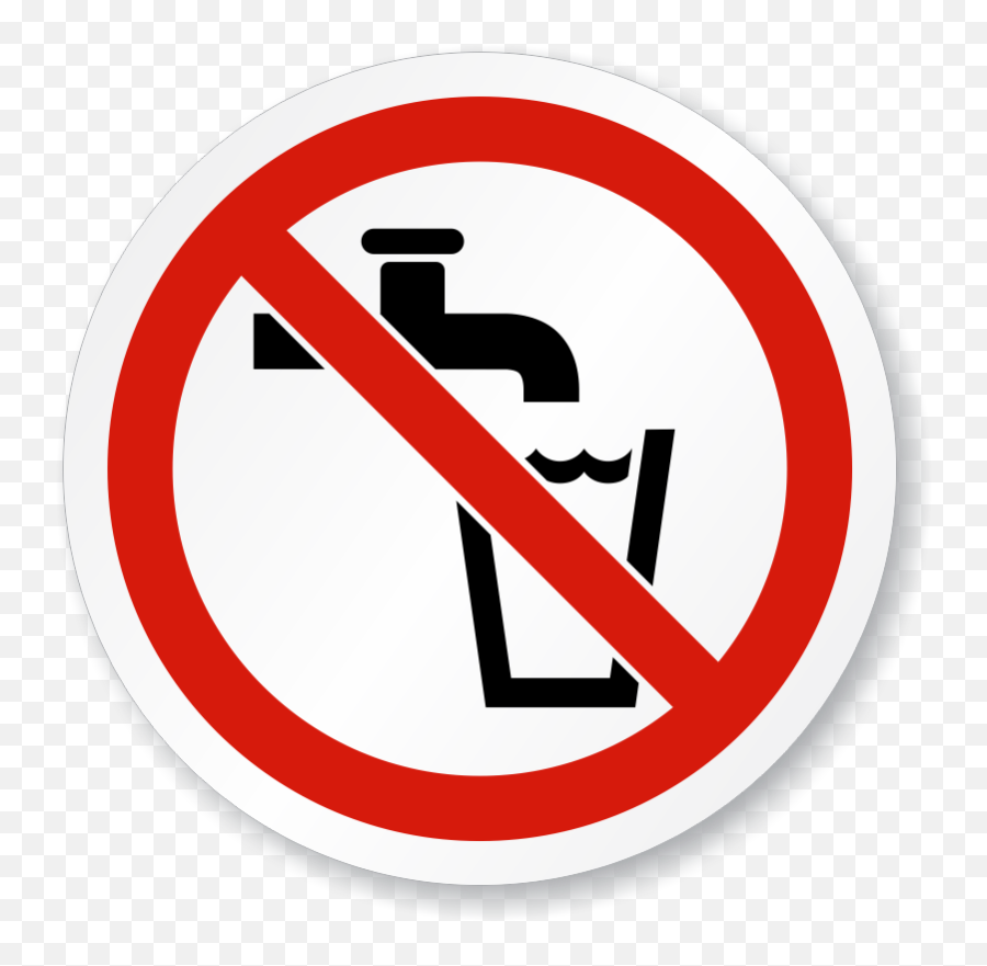 Not Drinking Water Symbol - Non Potable Water Sign Emoji,Drinking Water Clipart