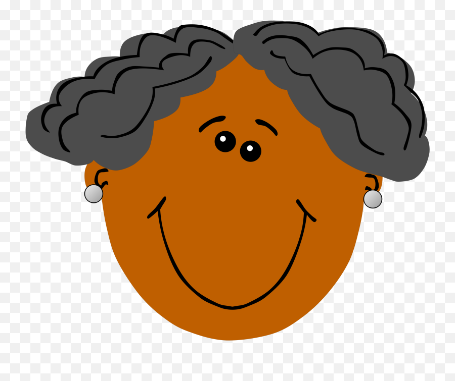 Clipart Grandma With Dark Skin - Grandma African American Clipart Emoji,Grandma Clipart