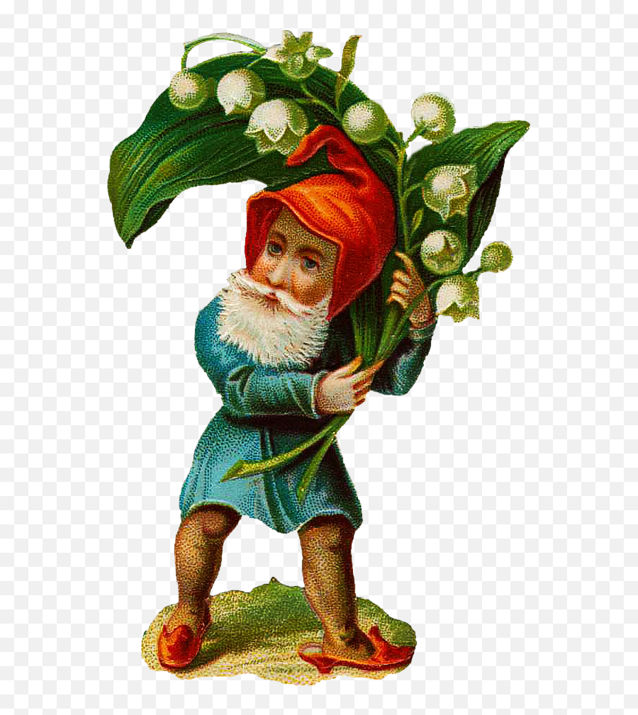 Gnome Clipart Transparent Gnome - Vintage Christmas Elf Clipart Emoji,Gnome Clipart
