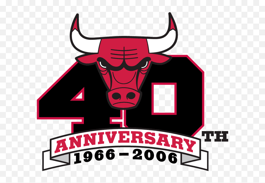 Chicago Bulls Anniversary Logo - Logotipo De Los Bull De Chicago Emoji,Chicago Bulls Logo