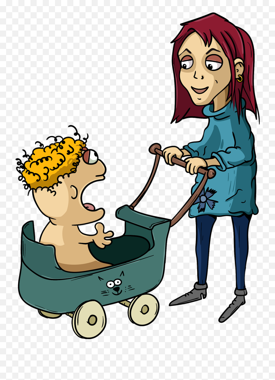 Baby Mom Stroller - Free Vector Graphic On Pixabay Emoji,Stroller Clipart