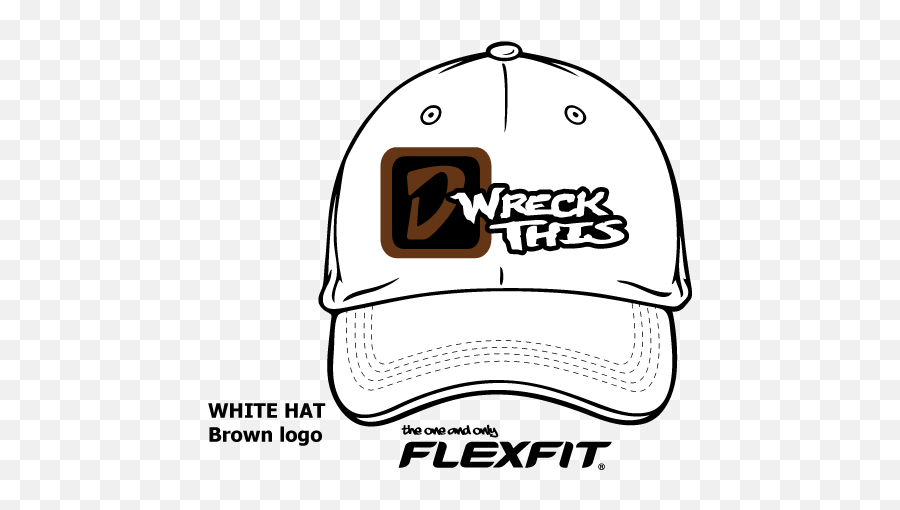 Du0027 Logo Wreck This White Flexfit Hat Flexfit Browning Emoji,Flexfit Logo