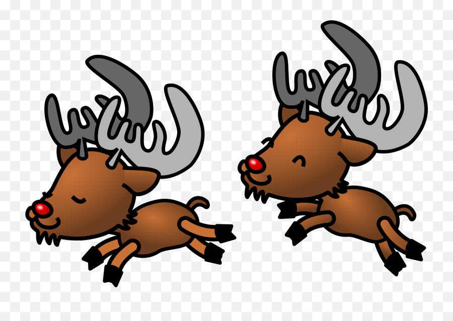 Christmas Pictures Reindeer - Cartoon Reindeer Png Emoji,Reindeer Clipart