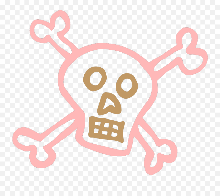 Skull And Crossbones Png Svg Clip Art - Skull And Crossbones Pink Emoji,Skull And Crossbones Png