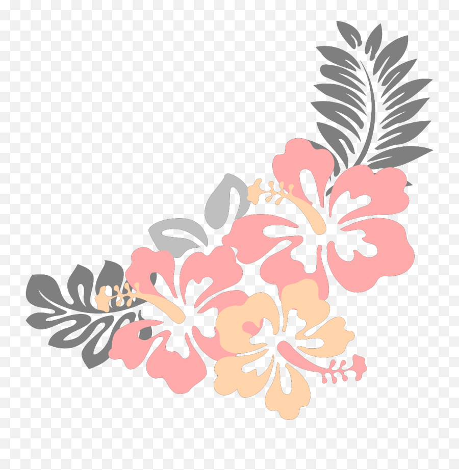 Hibiscus Flower Svg Vector Hibiscus Flower Clip Art - Svg Border Hawaiian Flower Clipart Emoji,Hibiscus Flower Clipart