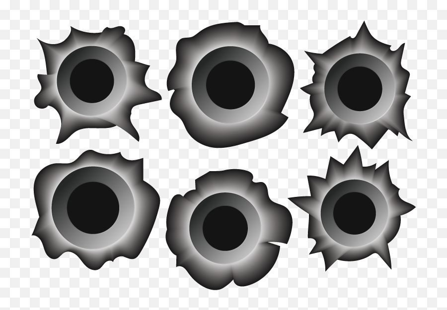 3d Bullets Holes Sticker - Bullet Hole Decals Emoji,Bullet Holes Png