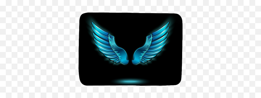 Blue Glowing Angel Wings Bath Mat U2022 Pixers - We Live To Change Vector Angel Wings Logo Emoji,Angel Wings Logo
