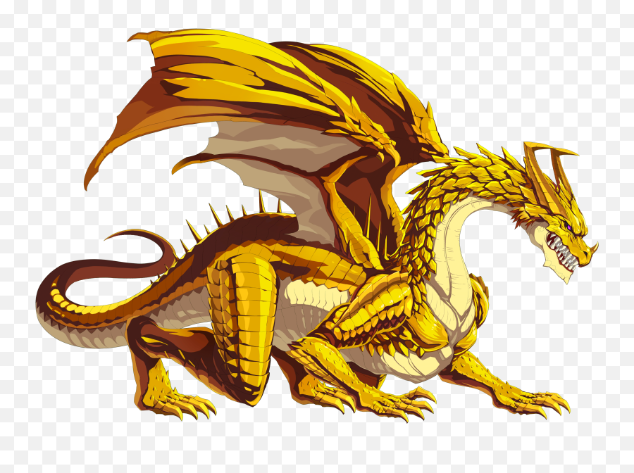 Golden Dragon - Transparent Gold Dragon Logo Emoji,Japanese Dragon Png