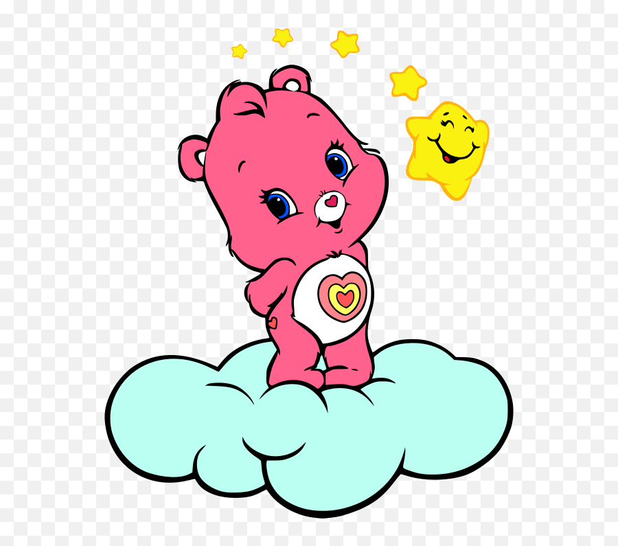 Care Bear On The Cloud Clipart Free Svg - Care Bear Cloud Png Emoji,Care Bear Clipart