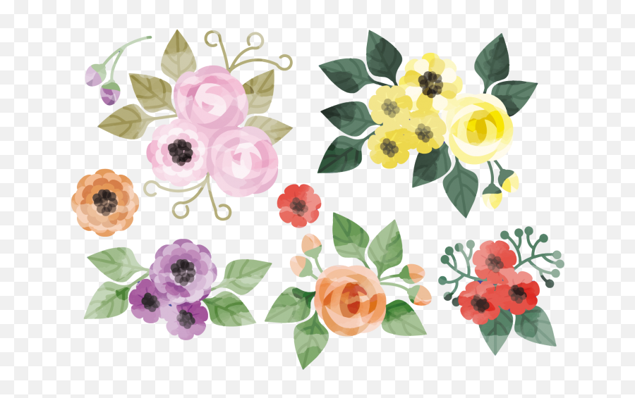 Flower Watercolor Painting Png In 2020 Watercolor Flowers Emoji,Flower Vector Png