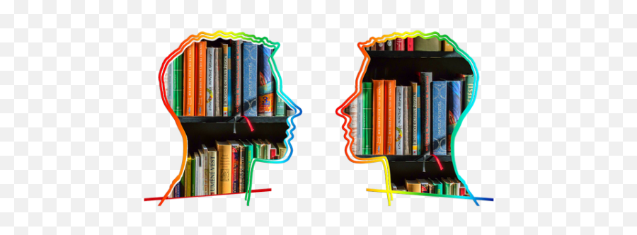 Silhouette Head Bookshelf Know Transparent Png Images U2013 Free - Conversation Emoji,Bookshelf Clipart
