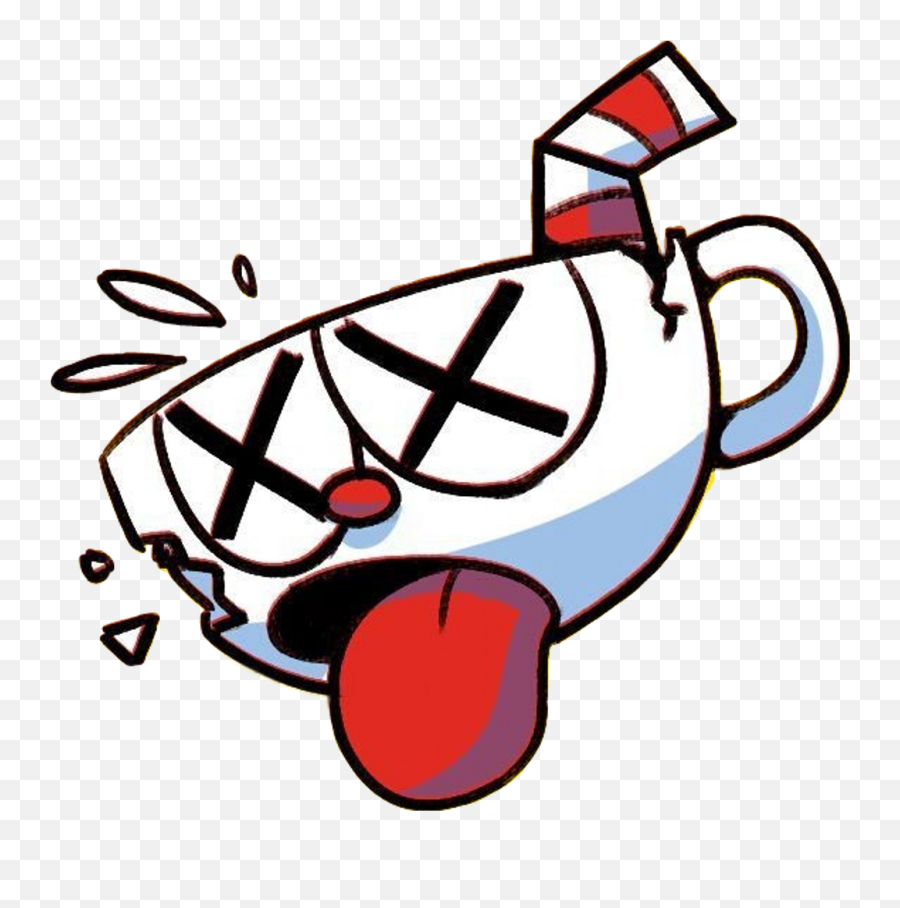 Cuphead Sticker Clipart - Full Size Clipart 3544352 Dot Emoji,Cuphead Logo