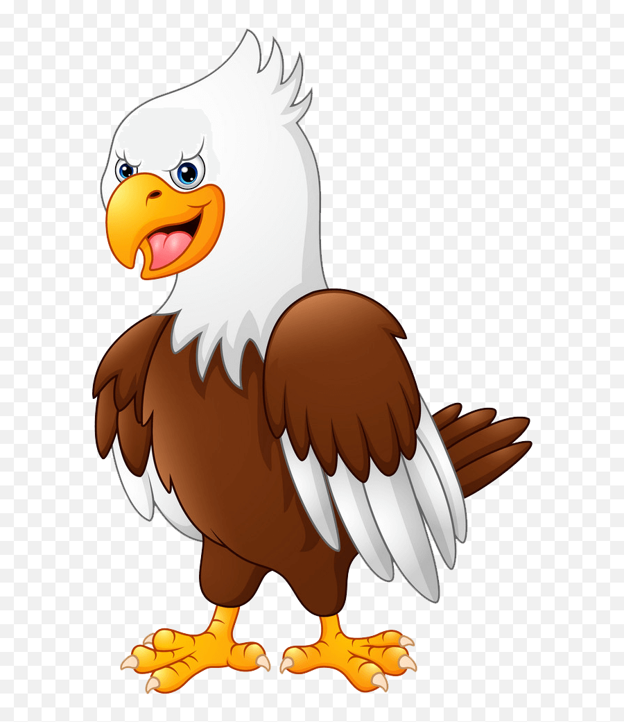 Cartoon Funny Eagle Clipart Transparent - Clipart Eagle Cartoon Transparent Background Emoji,Eagle Clipart