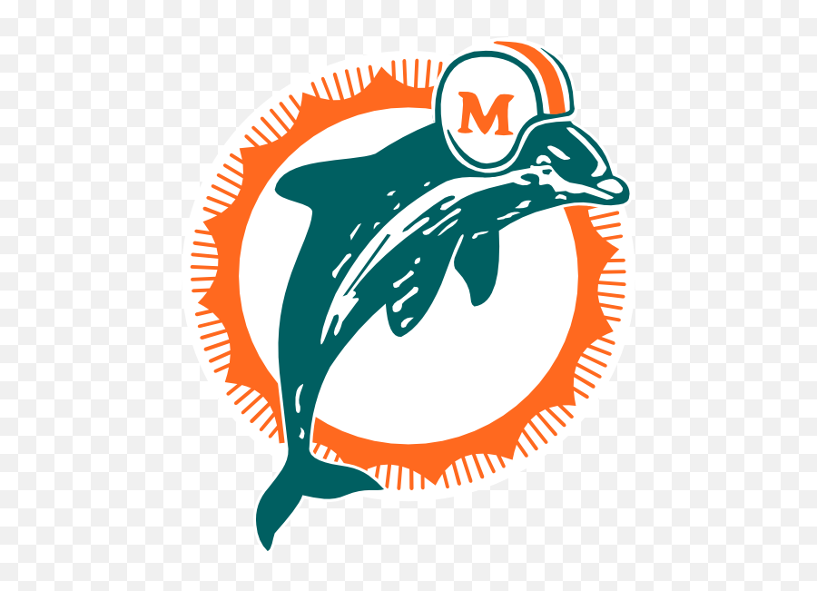 A Detailed Look At All Nfl Team Logos - Miami Dolphins Logo Miami Dolphins Old Emoji,Miami Dolphins Logo