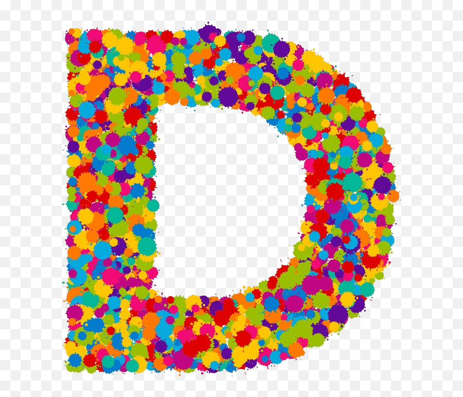 Colorful Letter D Paint Splashes Png Transparent - Clipart World Vertical Emoji,Paint Splatter Png