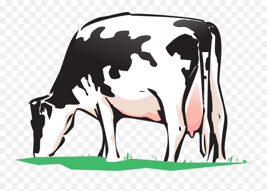 Free Black And White Cow Art Download Free Clip Art Free - Cow Grazing Clipart Emoji,Cow Clipart Black And White