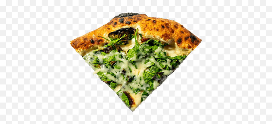 The Best Pizzas In D - Spinach Pizza Slice Png Emoji,Pizza Slice Png