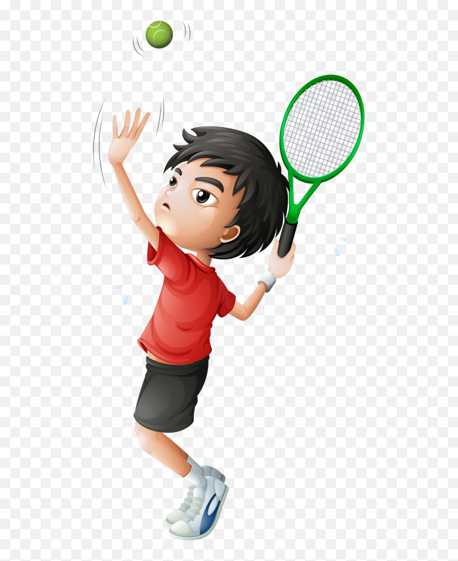 Female Clipart Badminton Player - Play Tennis Kids Full Play Tennis Vector Png Emoji,Female Clipart