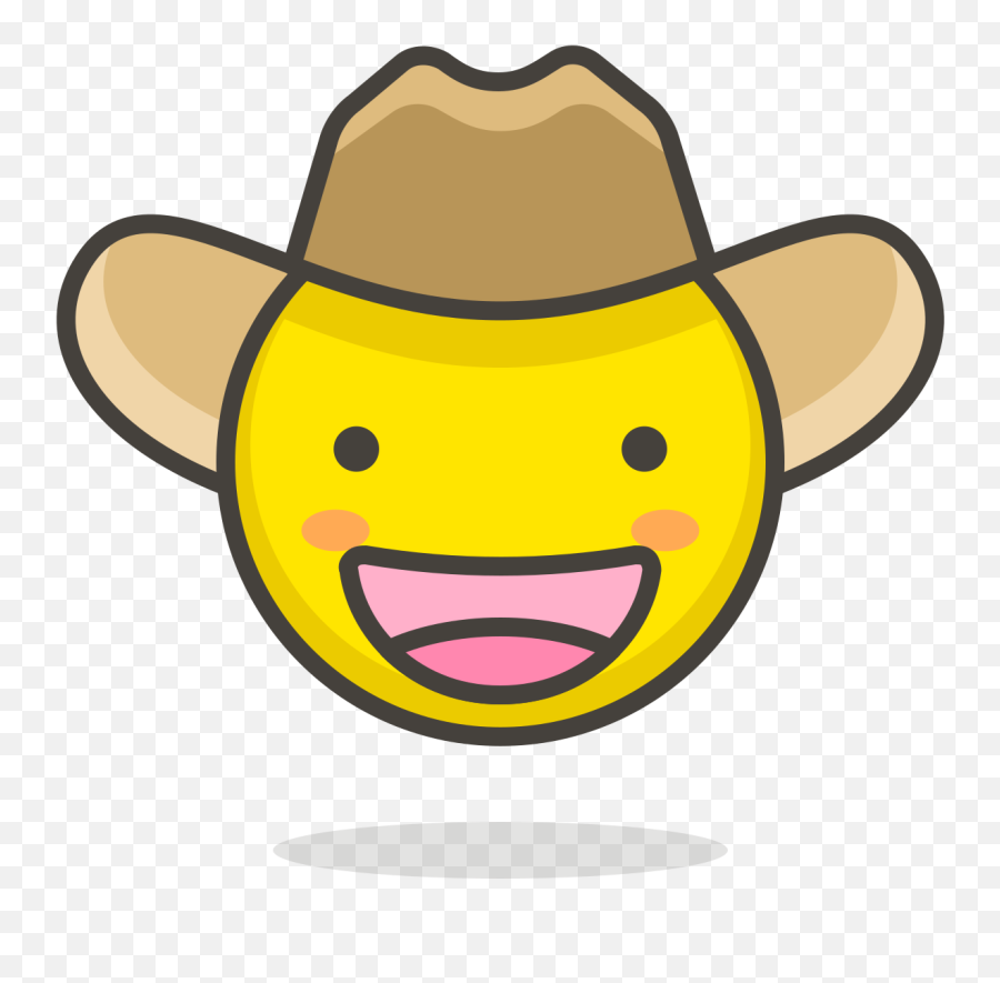 Cowboy Hat Face Emoji Clipart Free Download Transparent - Cara Con Sombrero De Cachero,Cowboy Hat Clipart