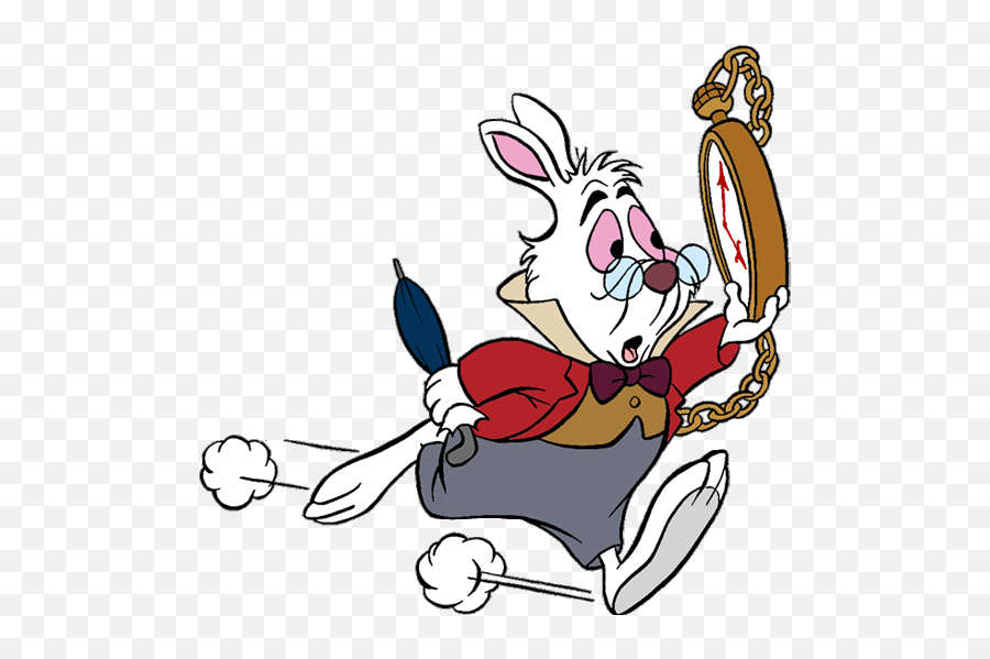 White Rabbit Images Clipart Png - White Rabbit Alice In Wonderland Cartoon Characters Emoji,Alice In Wonderland Png