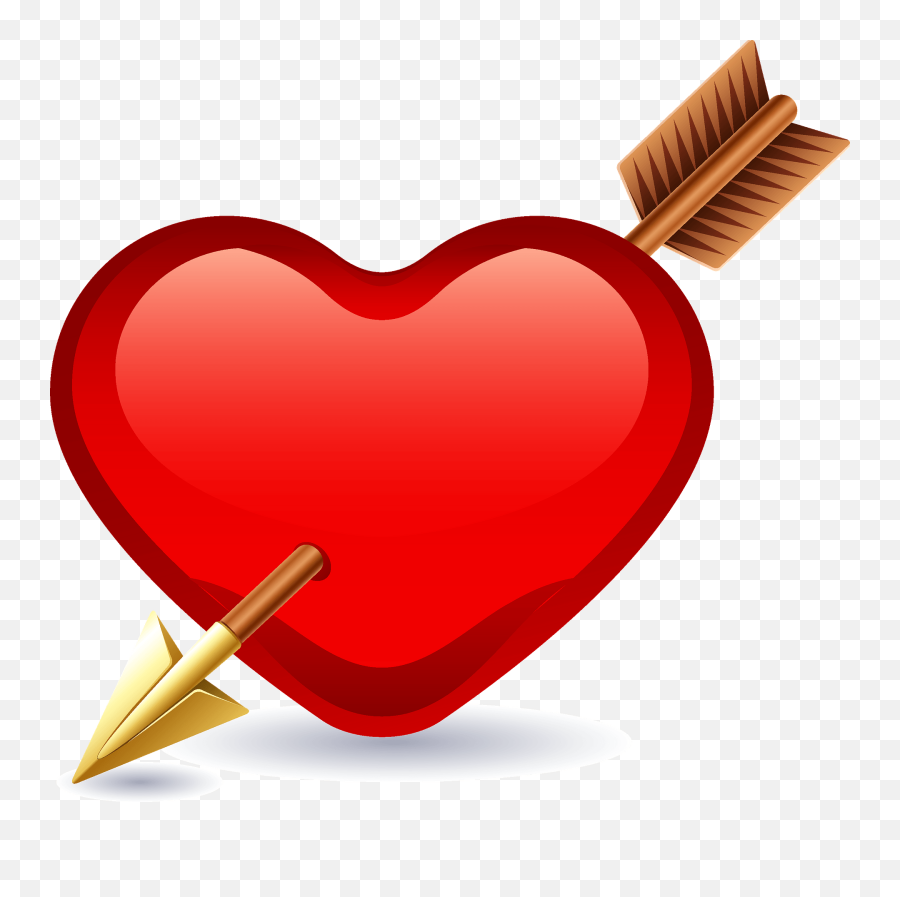 Heart With Arrow Clipart Free Download Transparent Png - Clip Art Emoji,Arrow Clipart