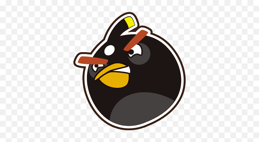 Download Hd Angry Bird Black Bird - Angry Bird Black Png Emoji,Angry Birds Png