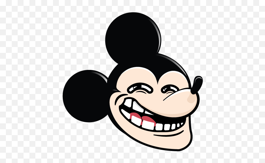 Mickey Mouse Trollface Troll - Mickey Troll Emoji,Troll Face Png
