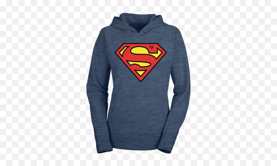 Dc Superman Logo Navy Heather Hoodie Womenu0027s Hoodies Emoji,Superman Logo Shirt