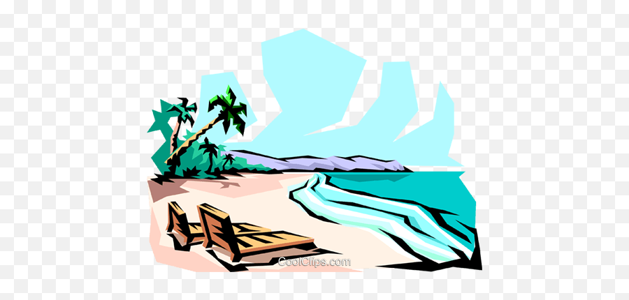 Beach Royalty Free Vector Clip Art Illustration - Natu0003 Emoji,Beach Clipart Images