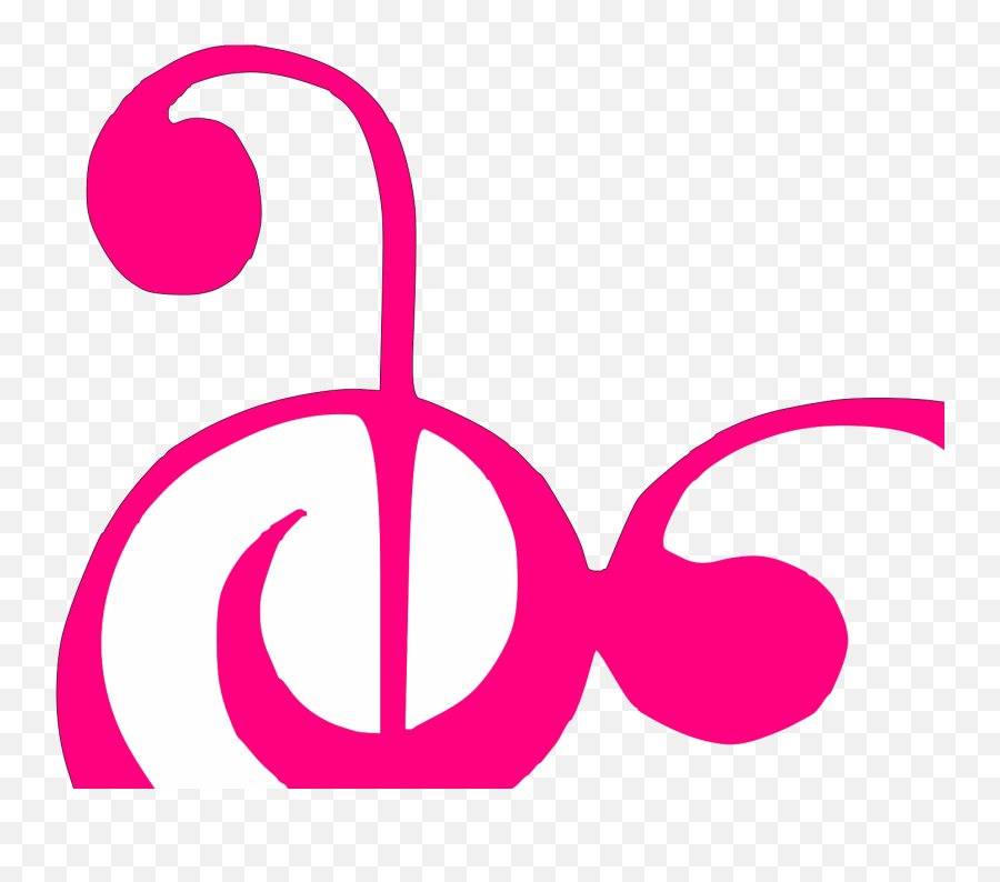 Pink Treble Bass Clef Heart Svg Vector Pink Treble Bass Emoji,Treble Cleff Clipart