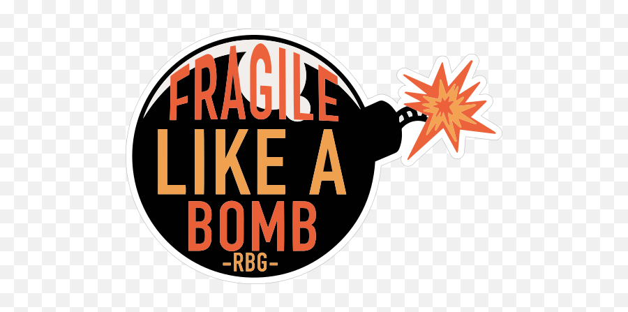 Fragile Like A Bomb Sticker Emoji,Atomic Bomb Clipart