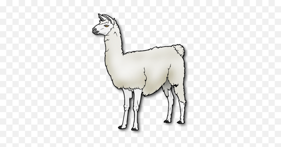 Picturae Database - Animal Figure Emoji,Llama Clipart Black And White