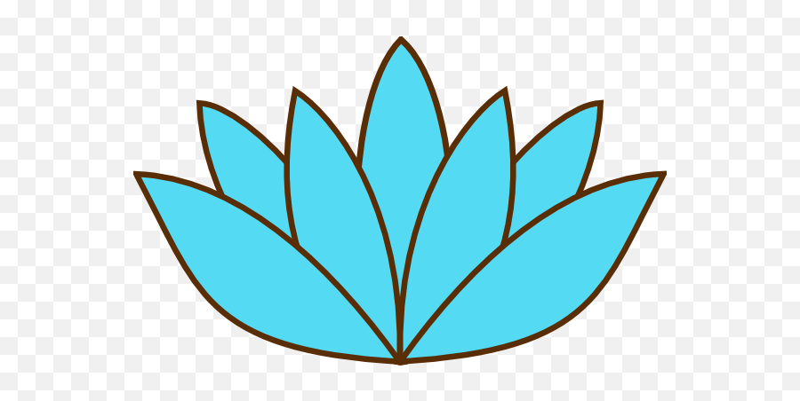 Blue Lotus Flower Clip Art At Clker - Clipart Black Lily Pad Flower Emoji,Lotus Flower Clipart