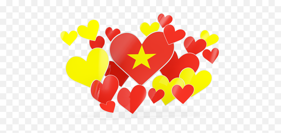 Flying Heart Stickers Illustration Of Flag Of Vietnam - Bandeira Do Brasil Em Forma De Coração Emoji,Vietnam Flag Png