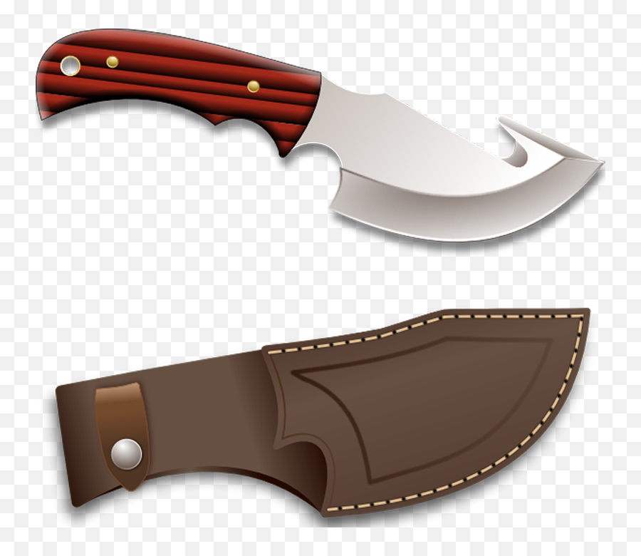 Hunter Knife Clip Art At Clker - Chaku Design Emoji,Hunting Cliparts