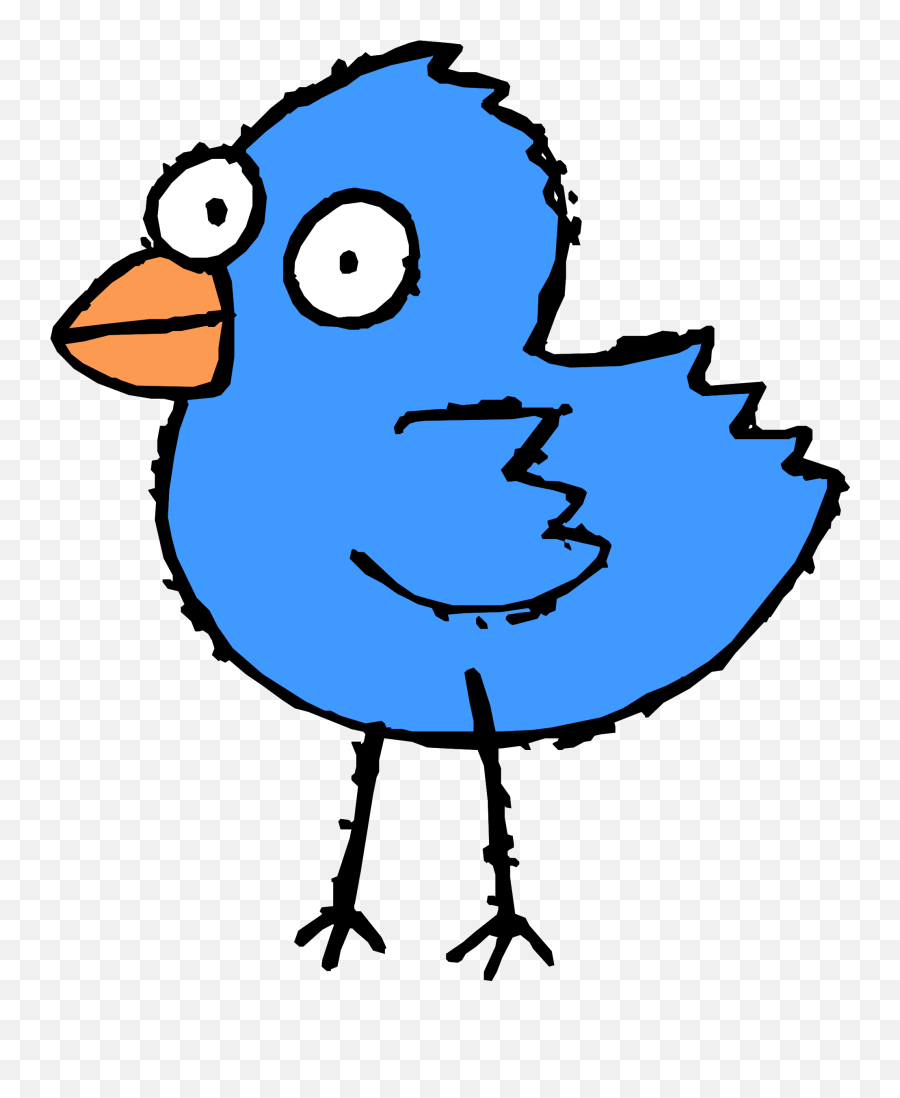 Download And Twitter Cartoon Black White Drawing Bird Hq Png - Birds Funny Cartoon Png Emoji,Twitter Bird Png